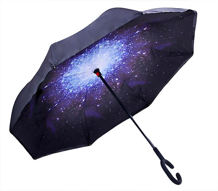 CloudNine  Inverted Blue Starry Night Umbrella 