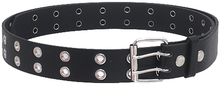 Genuine Leather Double Grommet Belt