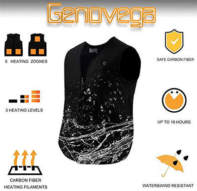 Genovega® Rechargeable Unisex Heated Vest