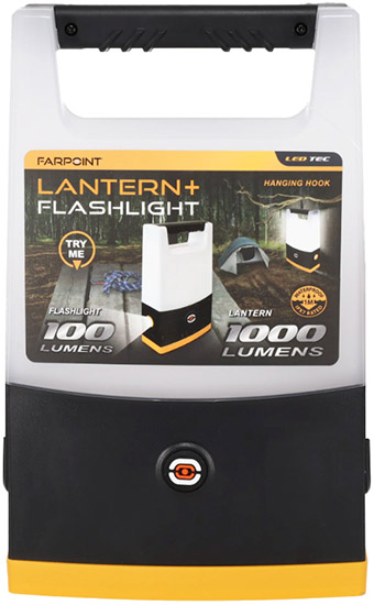 Farpoint 1000 Lumen COB LED Lantern and Flashlight