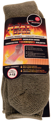 Misty Mountain® Men's Heat Zone Thermal Insulated Socks