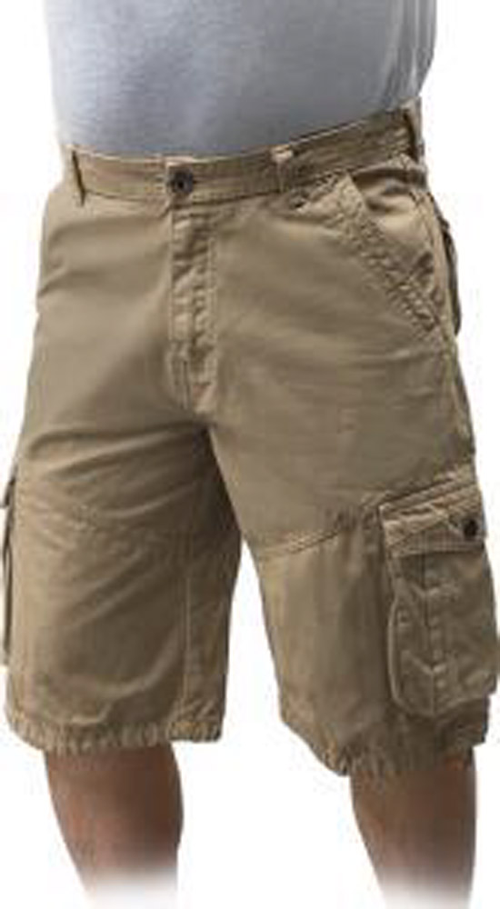 NWT $40 Plugg Boys Trekker SZ 10 Belted Cargo Shorts BROWN Longer Length  #22417 