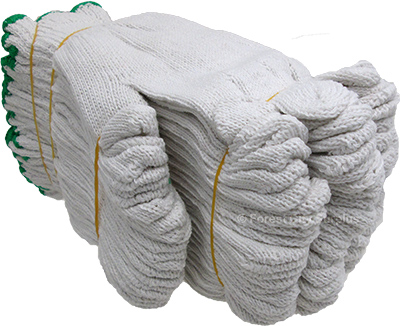 Dozen Large-sized Cotton Knitted Gloves