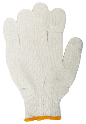 Knitted Nylon One Dozen Work Gloves White