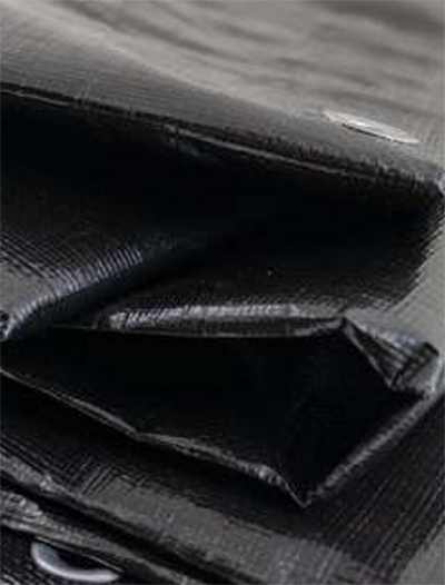 Shopro® 12' x 16' Black Construction Grade Poly Tarps