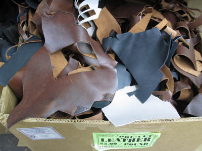 Assorted Leather Scraps per Pound