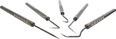 5-Piece 6-Inch Dental Pick Sets with Stainless Steel Tips
