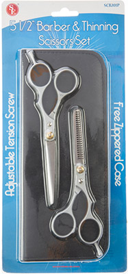 5 1/2-inch Barber Scissors and Thinning Shears Set