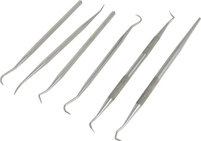 6-Piece Stainless Steel Dental Pick Sets