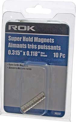 ROK  Rare Earth Magnets - 10 Pack