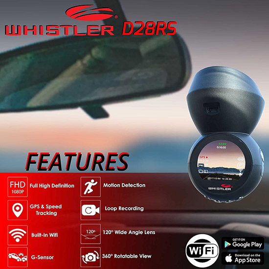 Whistler High Definition Dash Camera with GPS