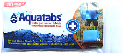 Aquatabs  Water Purification Tablets 334mg 30 Pack