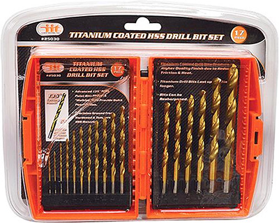 IIT® 17-Piece Titanium Coated HSS Drill Bit Set