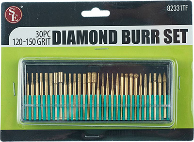 30-piece 120-150 Grit Diamond Burr Set