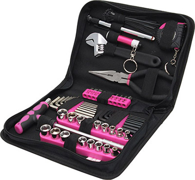 85-Piece Pink Tool Kit with Pouch