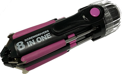 Portable 8-in-1 Multi-screwdriver with Flashlight