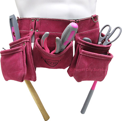 Pink Leather Tool Belts