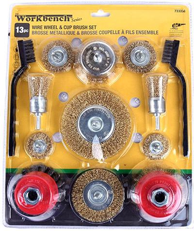 The Workbench Series  13-Piece Wire Wheel and Cup Brush Set