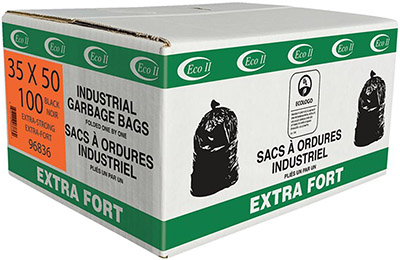 Eco II® Extra Strong 35" x 50" Industrial Garbage Bags