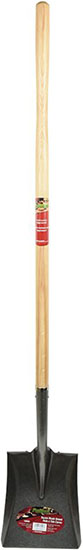 Square Mouth Shovel with 59" Long Wooden Handle
