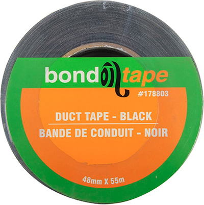 Bond Tape  48 mm x 55 mm Black Duct Tape