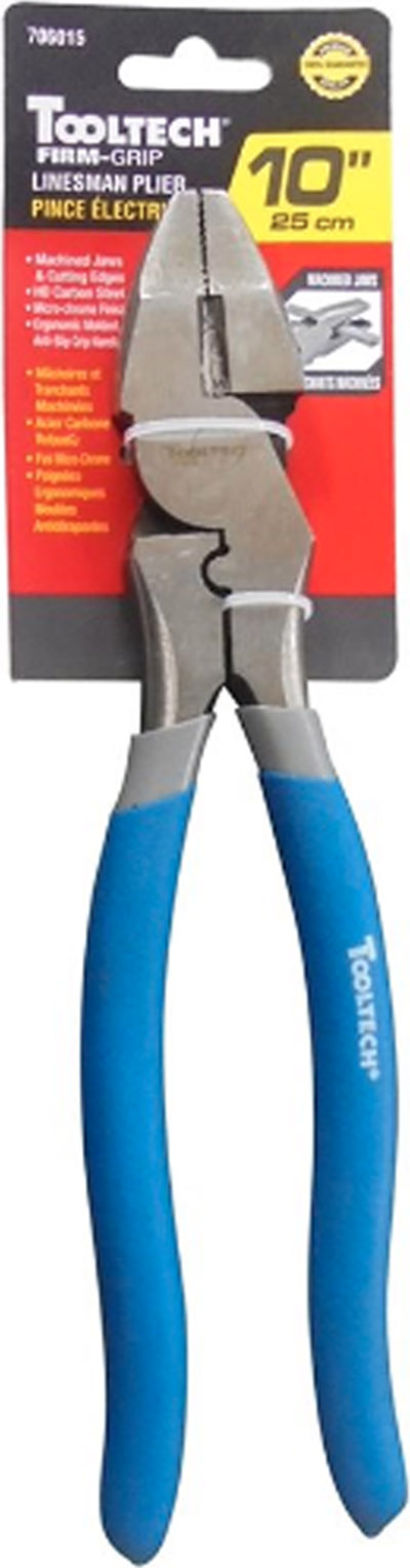 Tooltech  10-inch Firm-grip Linesman Pliers