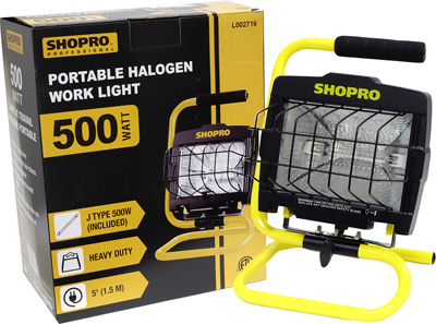 Shopro® 500 Watt Quartz Halogen Portable Work Lights