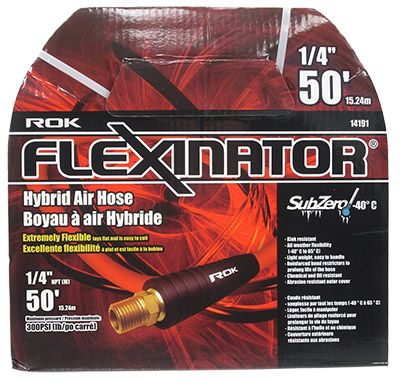 ROK® Flexinator® 1/4-inch x 50-Foot Hybrid Air Hoses