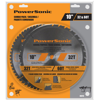 PowerSonic® 10-Inch Saw Blade Combo Pack