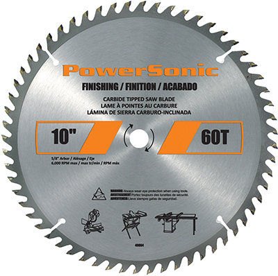 PowerSonic® 60T 10-Inch Saw Blade 
