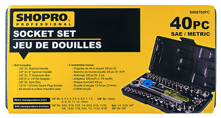 Shopro  40-Piece Professional Socket Set