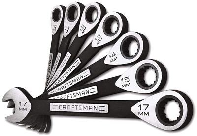 Craftsman® 7-Piece Universal Design Ratcheting Wrench Set
