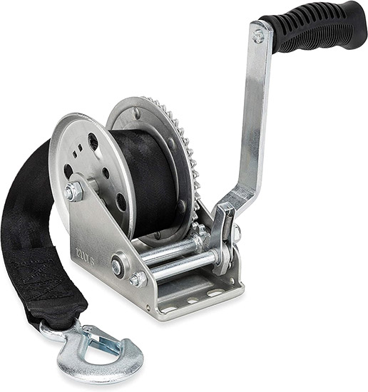 Camco  1200 LB. Trailer Winch with 20' Strap and Hook