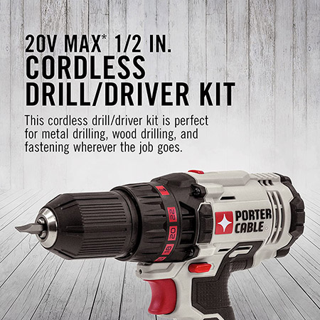 Porter Cable® Cordless Drill/Driver with 20V Lithium Ion Battery and Charger
