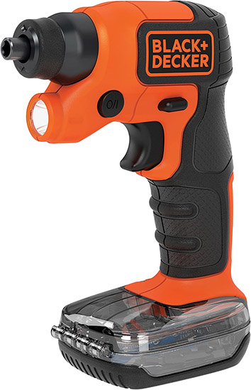 Black + Decker Light Driver 4V MAX Cordless Rechargeable Screwdriver with Lithium Ion Battery
