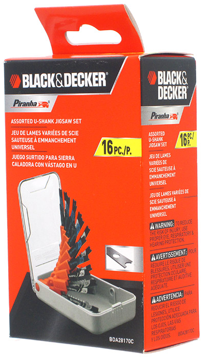 Black & Decker® Assorted U-Shank Jigsaw Blade Set