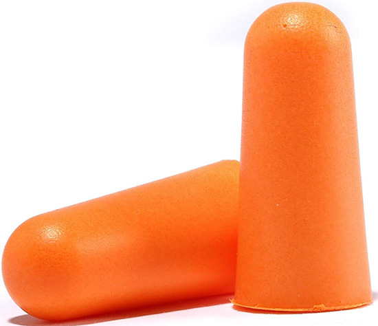 Orange Bullet Shaped Foam Earplugs