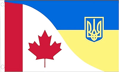 3 x 5 Foot Canada/Ukraine Flag
