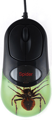 Real Insects® Glow-In-The-Dark Brown Recluse Computer Mouse