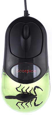 Real Insects® Glow-In-The-Dark Black Scorpion Computer Mouse