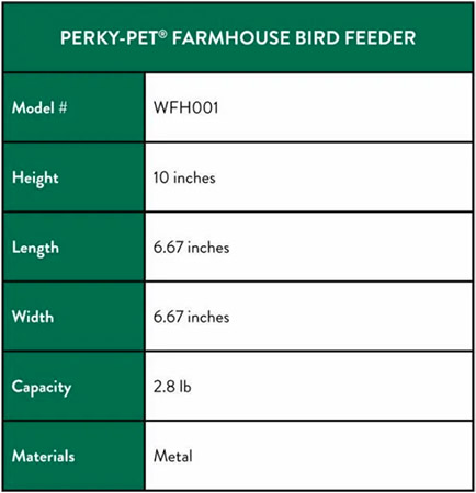 Perky-Pet  Farmhouse Wild Bird Feeder