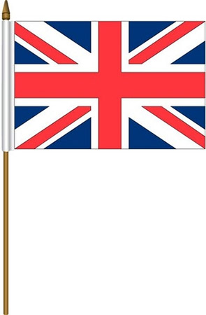 4 x 6-Inch United Kingdom Flag with Pole