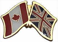 United Kingdom and Canada Friendship Pin