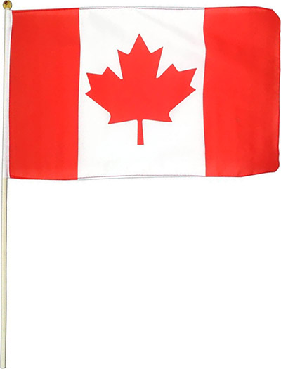 6" x 9" Canadian Flags - 4 Pack