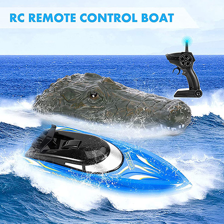 2-in-1 Crocodile Radio-control Mini Speedboat
