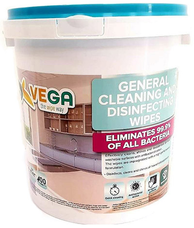 VEGA® 400 Units Cleaning and Disinfecting Wipes