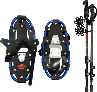 Mountain Tracks® Youth Size Snowshoes with Trekking Poles
