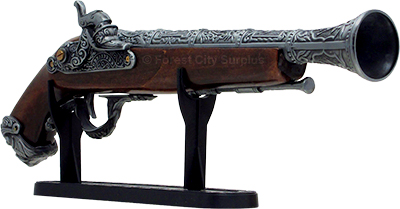 14-Inch Antique Gun Model with Display Stand